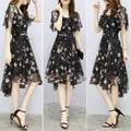 Women's Floral Chiffon V-Neck Summer Dress
